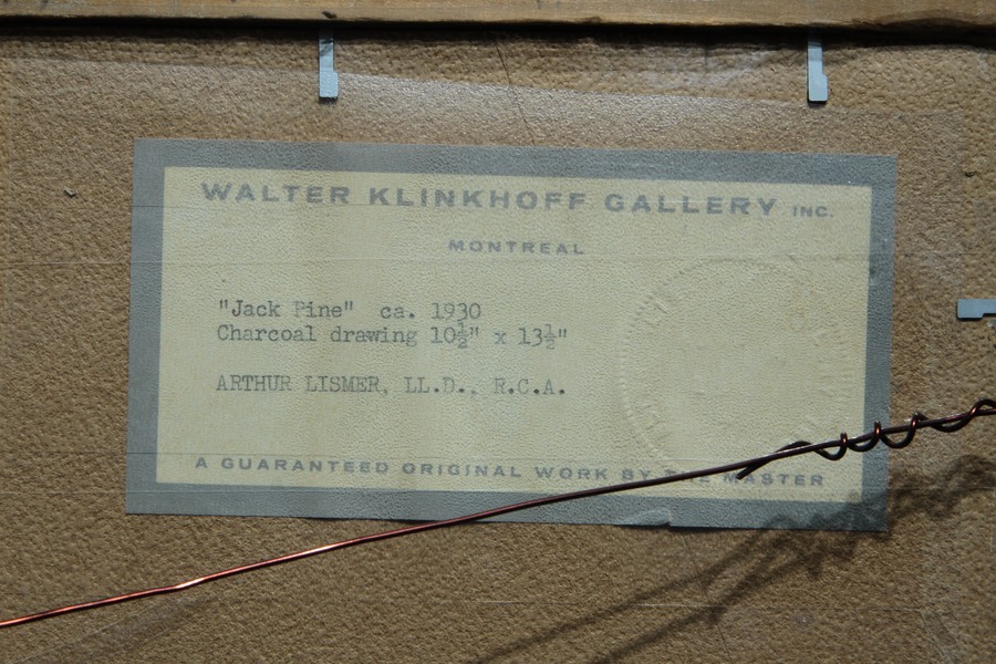 Arthur Lismer Gallery Label Verso Final