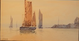 H Clarence Sailing Along the Shoreline Unframed Final